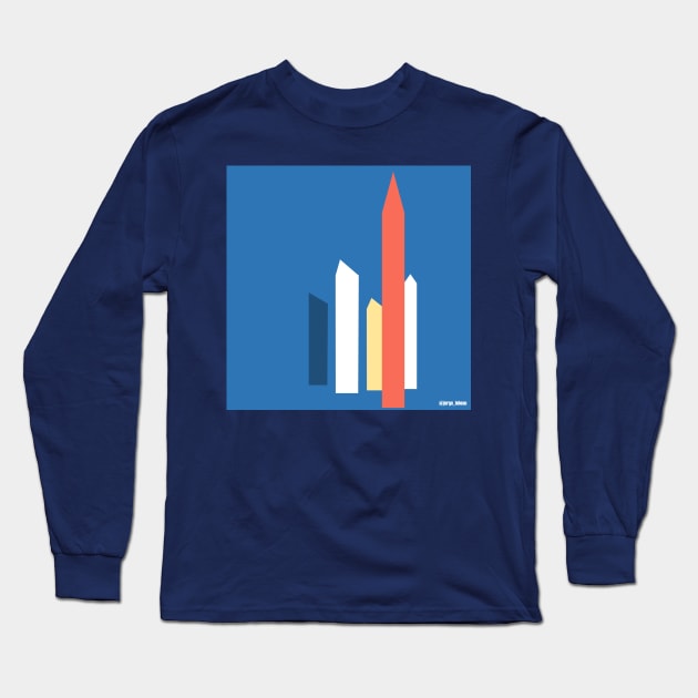 luis barragan satellite towers mexican architecture Long Sleeve T-Shirt by jorge_lebeau